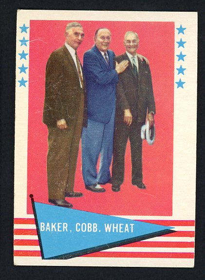 1961 Fleer Baseball #001 Ty Cobb Frank Baker Zach Wheat EX marked 490628