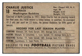 1952 Bowman Small Football #018 Charlie Justice Washington VG-EX 491252