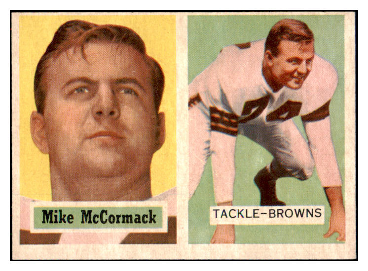 1957 Topps Football #003 Mike McCormack Browns EX-MT 491351