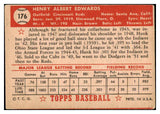 1952 Topps Baseball #176 Hank Edwards Reds VG 491925