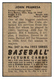 1952 Bowman Baseball #247 John Pramesa Cubs EX-MT 492176