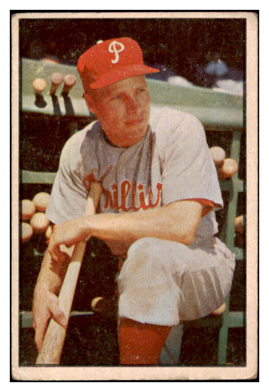 1953 Bowman Color Baseball #010 Richie Ashburn Phillies Good 492341