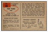 1954 Bowman Football #020 Tom Fears Rams EX 492450