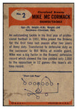 1955 Bowman Football #002 Mike McCormack Browns VG-EX 492454