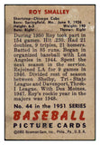 1951 Bowman Baseball #044 Roy Smalley Cubs EX 492539