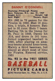 1951 Bowman Baseball #093 Danny O'Connell Pirates EX-MT 492580