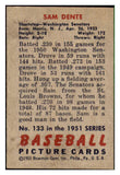 1951 Bowman Baseball #133 Sam Dente Senators EX-MT 492616