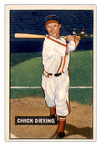 1951 Bowman Baseball #158 Chuck Diering Cardinals EX-MT 492637
