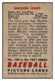1951 Bowman Baseball #199 Sheldon Jones Giants EX 492670