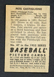 1952 Bowman Baseball #047 Pete Castiglione Pirates VG-EX 492788