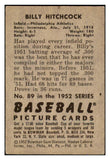 1952 Bowman Baseball #089 Billy Hitchcock A's VG-EX 492846