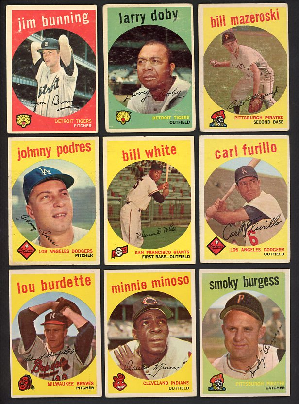 1959 Topps Set Lot 171 Diff Bargain Grade Bunning Mazeroski 494364