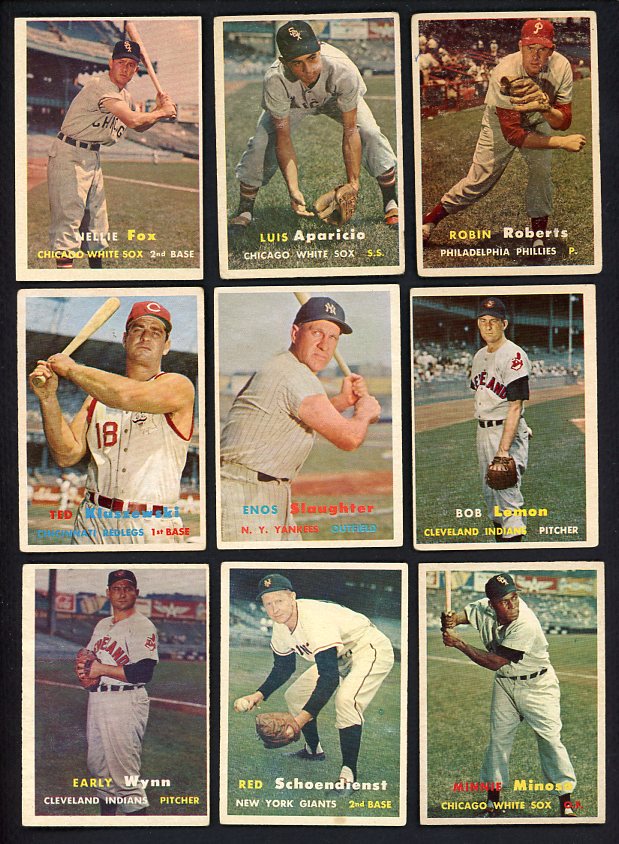 1957 Topps Set Lot 268 Diff Bargain Grade Fox Aparicio Roberts 494383