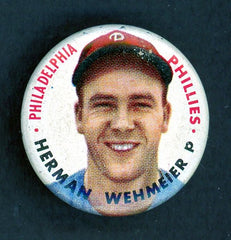 1956 Topps Baseball Pins Herman Wehmeier Phillies EX-MT 494417