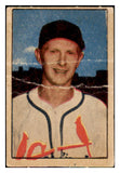 1952 Berk Ross Red Schoendienst Cardinals FR-GD 494573