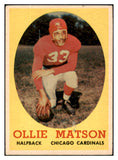 1958 Topps Football #127 Ollie Matson Cardinals VG  495249