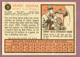 1962 Topps Baseball #005 Sandy Koufax Dodgers EX 495946