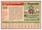 1955 Topps Baseball #112 Nelson King Pirates EX-MT 497147