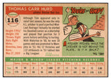 1955 Topps Baseball #116 Tom Hurd Red Sox EX-MT 497160