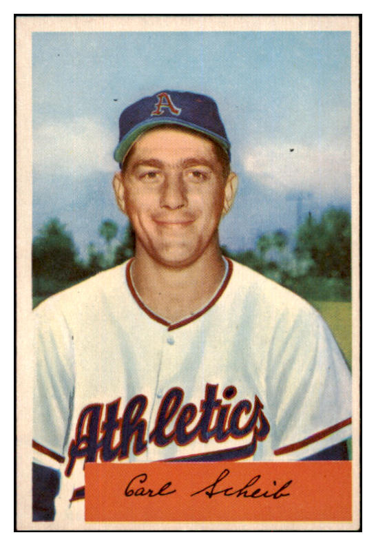 1954 Bowman Baseball #067 Carl Scheib A's NR-MT 497623