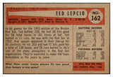 1954 Bowman Baseball #162 Ted Lepcio Red Sox NR-MT 497728