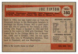 1954 Bowman Baseball #180 Joe Tipton Senators NR-MT 497745
