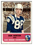 1962 Fleer Football #078 Don Norton Chargers EX-MT 497819
