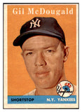 1958 Topps Baseball #020 Gil McDougald Yankees NR-MT 497864