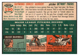 1954 Topps Baseball #190 Ray Herbert Tigers EX-MT 498046