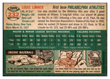 1954 Topps Baseball #232 Lou Limmer A's EX-MT 498060