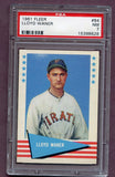 1961 Fleer Baseball #084 Lloyd Waner Pirates PSA 7 NM 499900