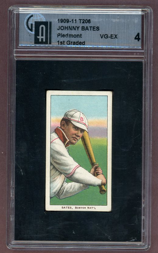 1909-11 T206 Johnny Bates Braves GAI 4 VG-EX 503006