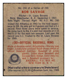 1949 Bowman Baseball #204 Bob Savage Browns EX-MT 505057
