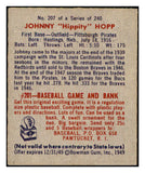 1949 Bowman Baseball #207 Johnny Hopp Pirates EX-MT 505078