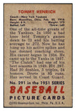 1951 Bowman Baseball #291 Tommy Henrich Yankees EX 505203