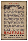1951 Bowman Baseball #262 Gus Zernial A's NR-MT 505213