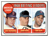 1969 Topps Baseball #001 A.L. Batting Leaders Yastrzemski EX-MT 505385