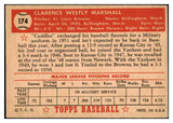 1952 Topps Baseball #174 Clarence Marshall Browns EX+/EX-MT 506481