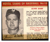 1950 Royal Dessert #018 Alvin Dark Giants GD-VG 506929
