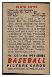 1951 Bowman Baseball #228 Cloyd Boyer Cardinals NR-MT 507334