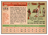 1955 Topps Baseball #111 Bob Milliken Dodgers EX-MT 507968