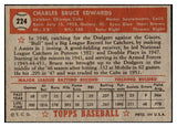1952 Topps Baseball #224 Bruce Edwards Cubs EX+/EX-MT 508492