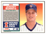 1991 Score #380 Jeromy Burnitz Mets Signed Autographed 509852