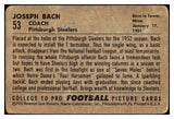 1952 Bowman Large Football #053 Joseph Bach Steelers Fair 510048