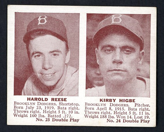 1941 Double Play #023/24 Pee Wee Reese Kirby Higbe EX+ 511281
