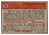 1952 Topps Baseball #216 Richie Ashburn Phillies Good 512928