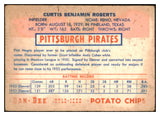 1954 Dan Dee Curt Roberts Pirates VG 515810