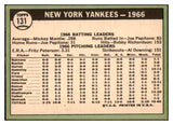 1967 Topps Baseball #131 New York Yankees Team EX 516602