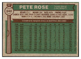 1976 Topps Baseball #240 Pete Rose Reds VG 516856