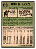 1967 Topps Baseball #210 Bob Gibson Cardinals EX 516929